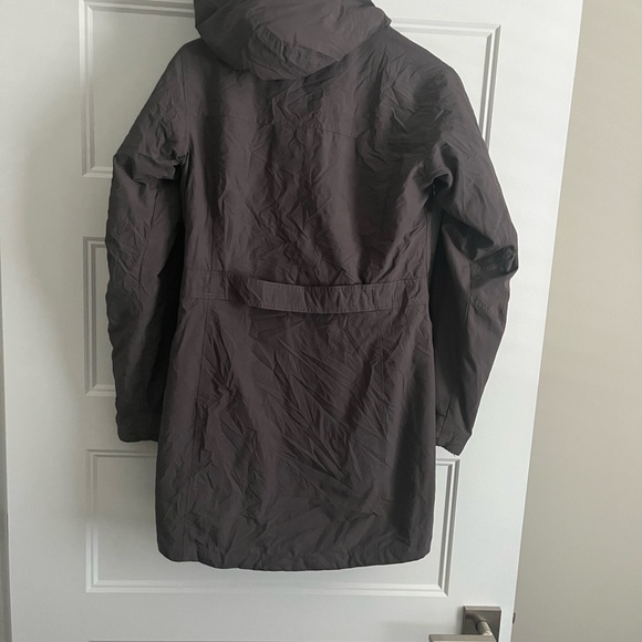 COLUMBIA Women's Grey Long Line Sherpa Hood Outdoor Parka Jacket Coat Small - Picture 5 of 7